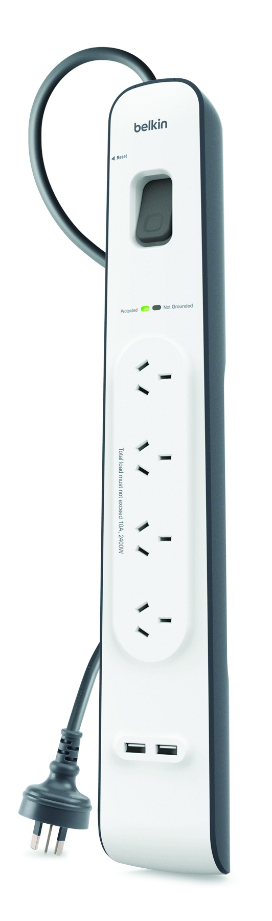 Other view of Belkin - Powerboard Surge 4 Outlet 2M 2 Usb-2.4A - BSV401au2M