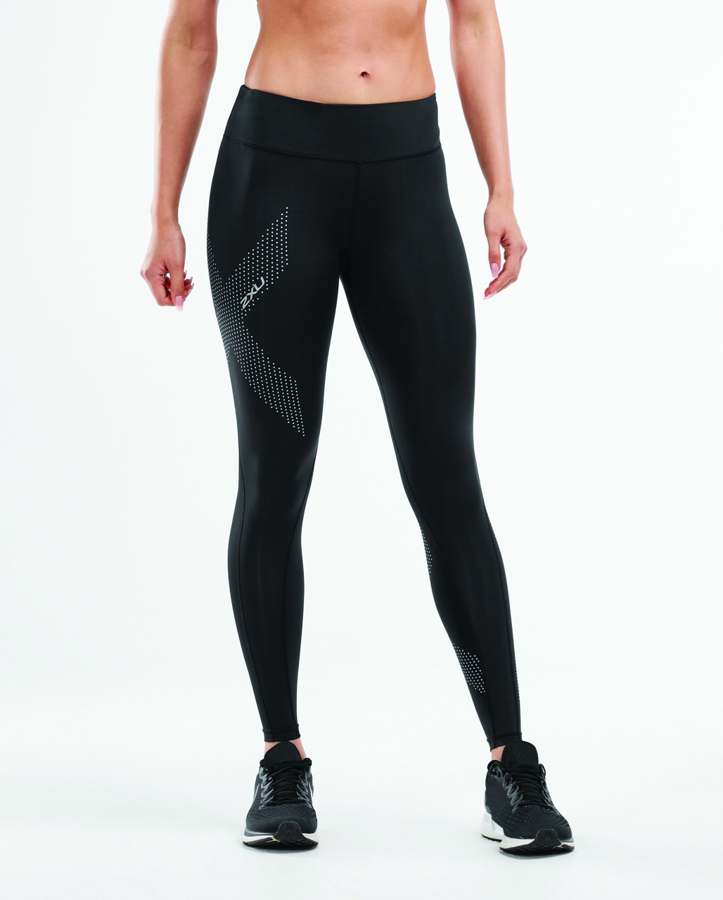 Other view of 2XU - Tights - Mid Rise Compression - WA2864B - Black/Black Reflective - S - 9336340316626