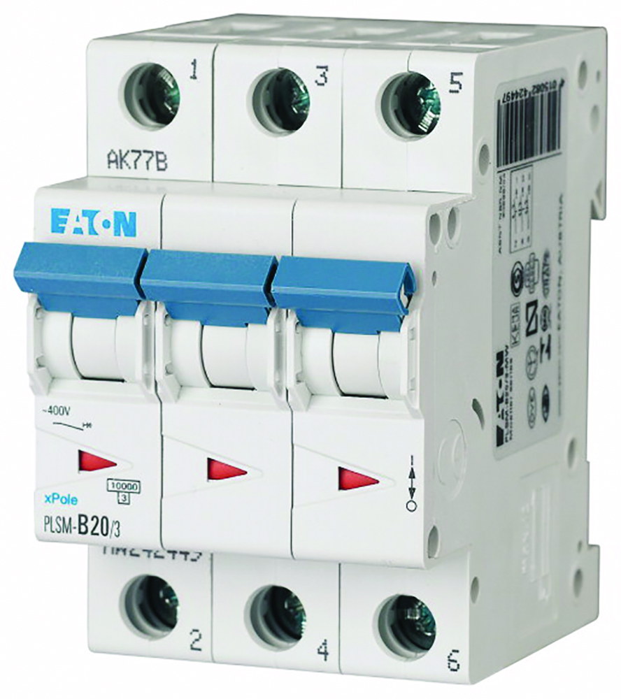 Other view of Eaton Plsm Miniature Circuit Breakers 3P20A PLSM-C20/3-AU