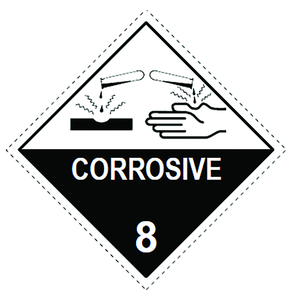 Other view of Daycon - Label - Danger - "Corrosive 8" - 50X50 - 21382-8