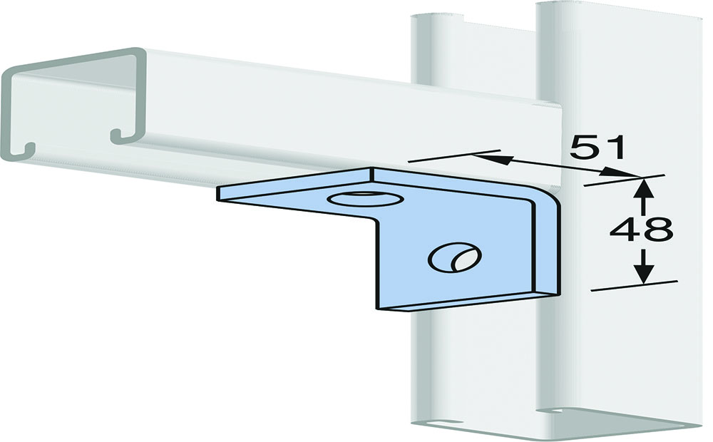 Other view of Unistrut P1026SS - Plate - 90deg Angle - Fittings - 316 Stainless Steel - 48mm x 51mm