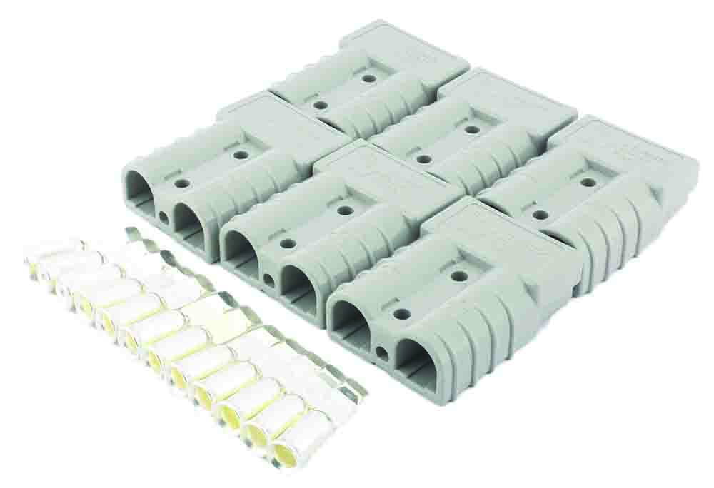 Other view of CONNECTOR TECH ALS CT - Anderson - SB50 Plug Kit - 2 Way - GRY - 50A 8AWG Contacts - 6x Kits - 6319G2X6