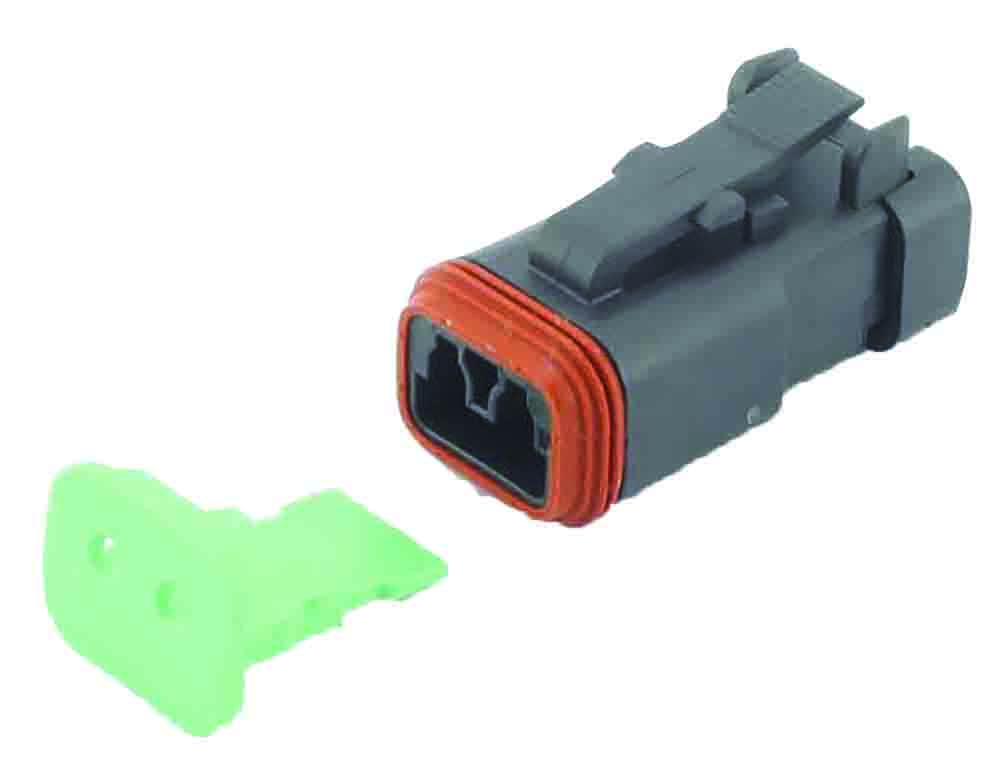 Other view of Deutsch - DT 2 Way - Female CAT Plug + Green Wedge - DT06-2S-EP06-W