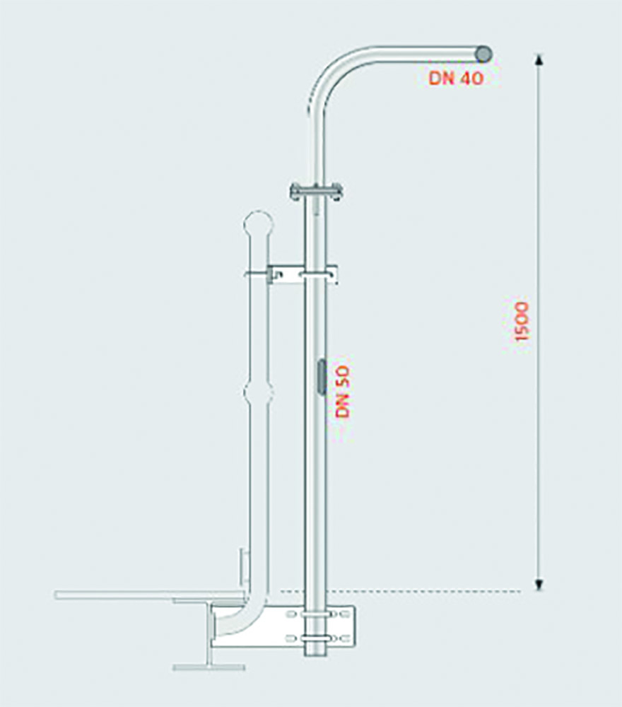 Other view of Swivelpole - Hdg 1.5M Horizontal Pole -H12-1500-10-P-HG