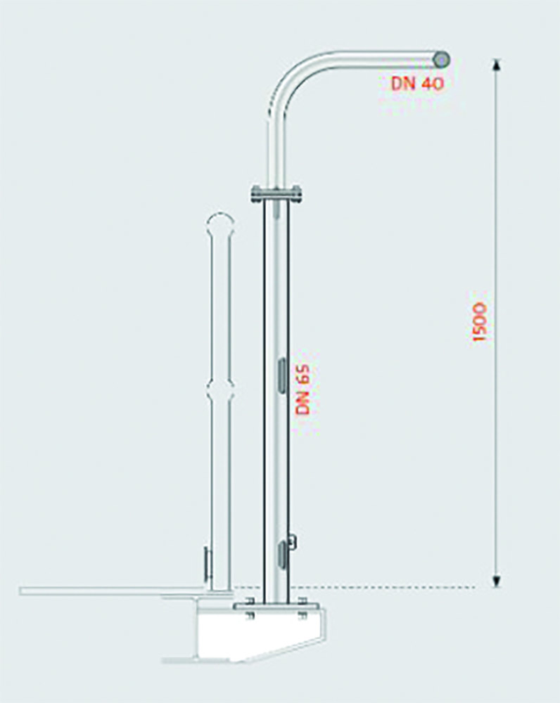 Other view of Swivelpole - Hdg 1.5M Horizontal Pole -H16-1500-10-P-HG