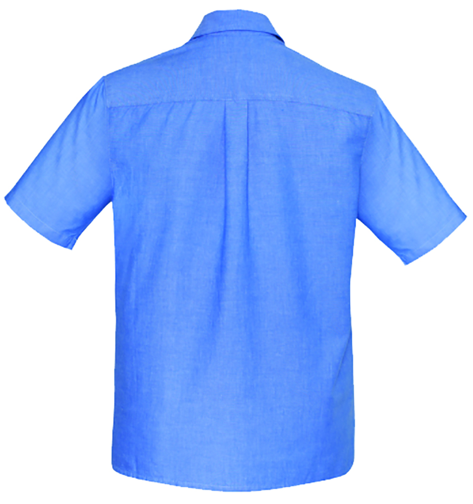 Other view of Bizcollection SH113 Shirt - Men - Short Sleeve - Cotton - Chambray Blue - 5XL