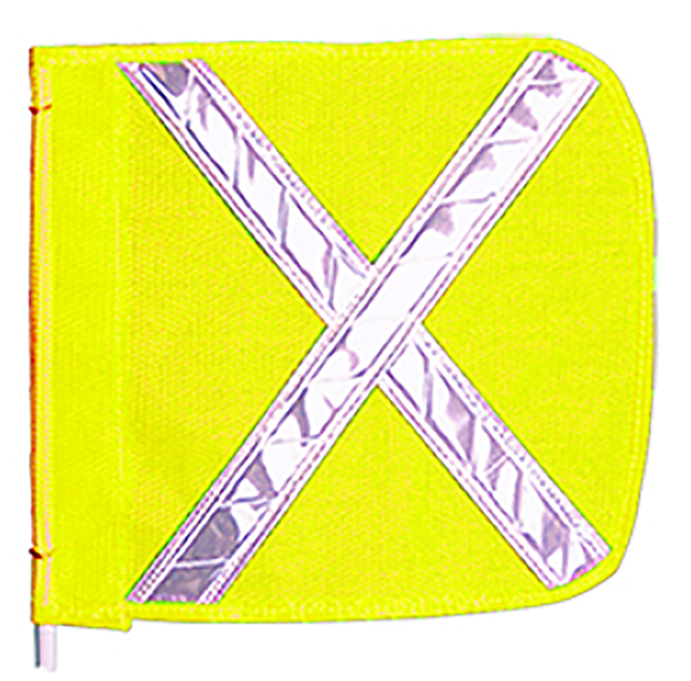 Other view of Checkers - Flag Replacement - Yellow White-X+Clips - FS9025-Y