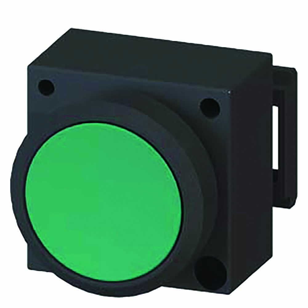 Other view of SIEMENS SIE - Illuminated Pushbutton- 22mm - Round - Plastic - Green - Flat - with Holder for 3 Elements - 3SB30010AA41