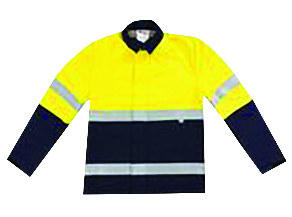 Other view of Tuffa Workwear Tuffa - Jacket - Flame Retardant - Hi-Vis - Taped - Day/Night - Zip - Off Sleeve - Navy/Yellow - JKT63-4 NV/YE 2XL