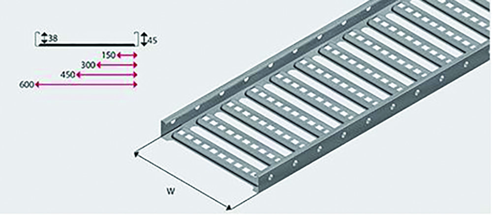 Other view of Ezystrut - ET EzyTray Cable Tray G - PG or HDG - 150mm x 45mm x 3m - ET150G