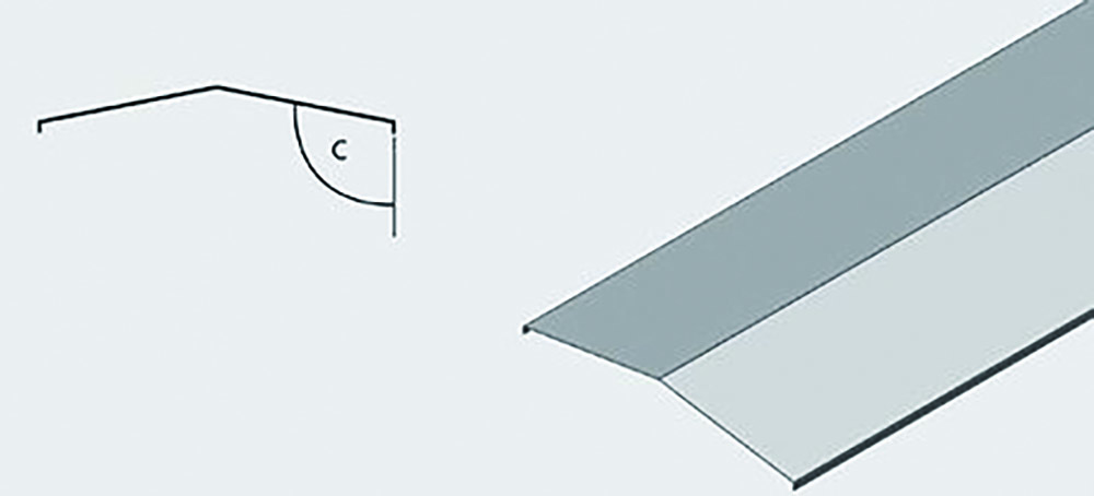 Other view of Ezystrut - N20C Cable Ladder Peaked Cover - Aluminium - 600mm x 670mm x 3000mm - CPN20C600A