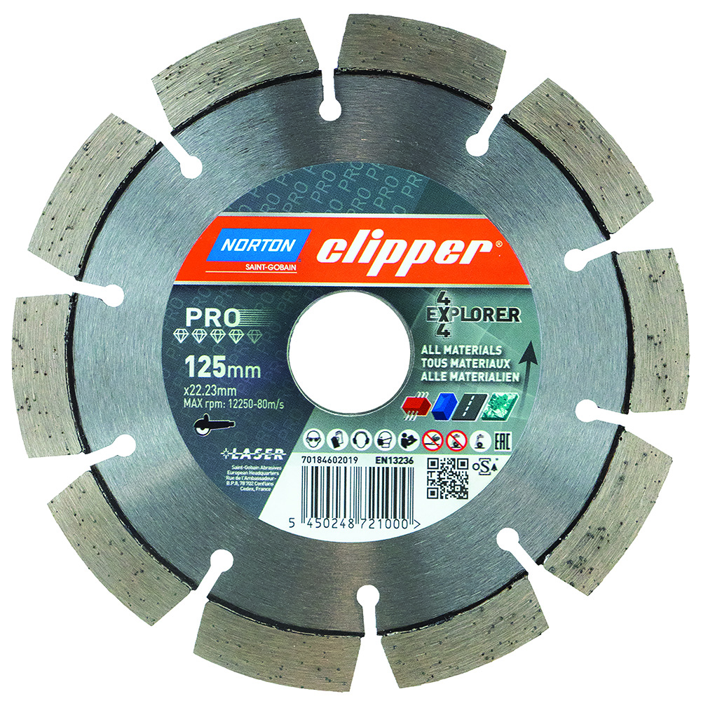 Other view of Norton Clipper 70184602019 Pro 4X4 Explorer Segmented Diamond Blade - 125 X 22mm