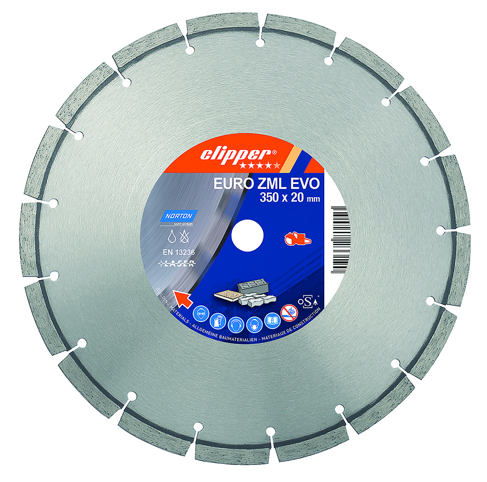 Other view of Norton - Clipper - Segmented Diamond Blade Petrol Saw - Fast Cutting - Pro Uni - laser H10 - 400x25.4 - KH - FSA70184625951