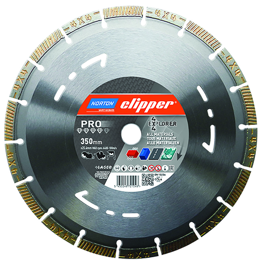 Other view of Norton Clipper All-Pro H12 FSA70184602096 Segmented Diamond Blade Floor Saw - Cuts - 4x4 - Explorer - 450x25.4