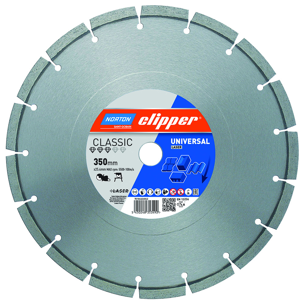 Other view of Norton - Clipper - Segmented Diamond Blade Petrol Saw - Economical - Classic - Uni - Laser - H10 - 350x25.4 - FSA70184626842