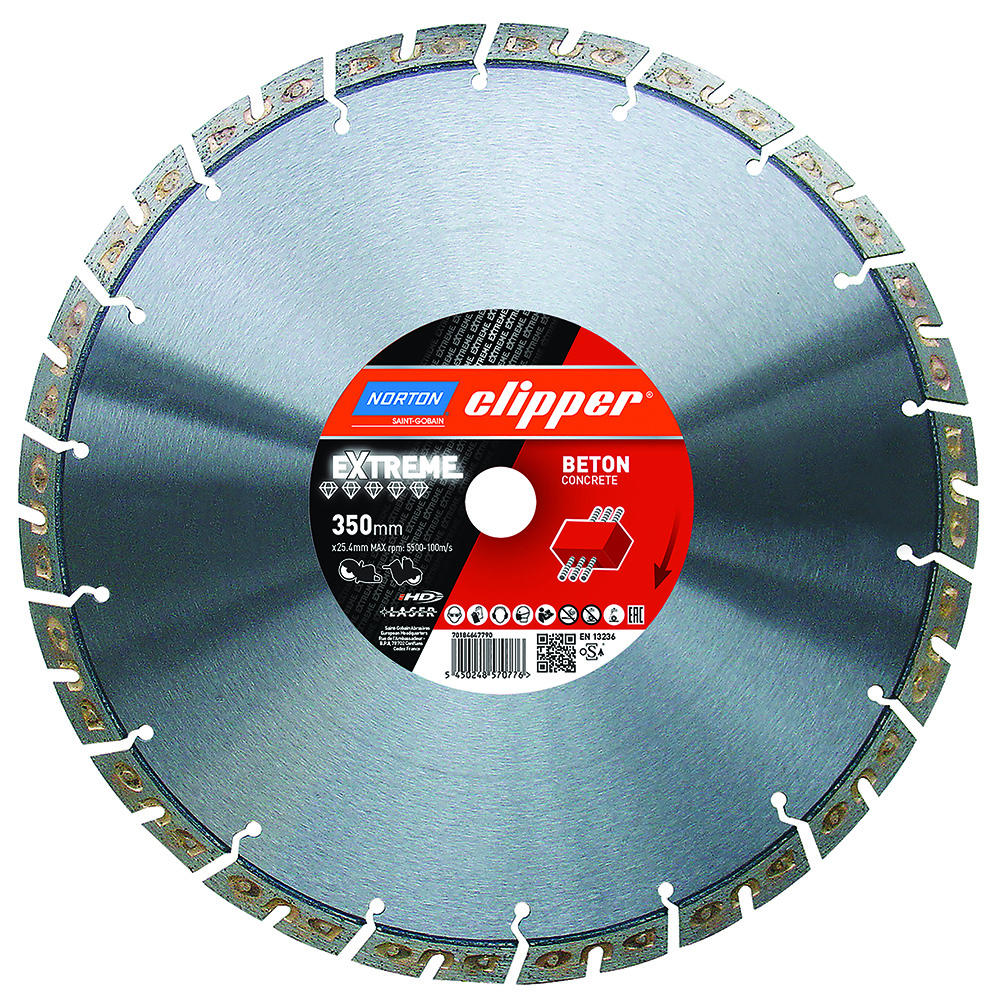 Other view of Norton - Clipper - Segmented Diamond Blade Petrol Saw - Faster Cut-Longer Life - Extreme Beton - H15 - 350x25.4 - AS DI - FSA70184647790