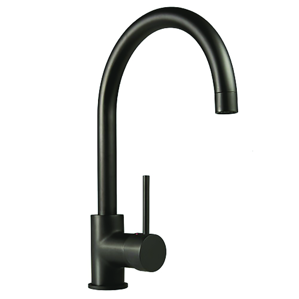 Other view of Mildon - Mixer - Bolera Black Curved Sink Mixer 35mm - MSMSLGN-CBL