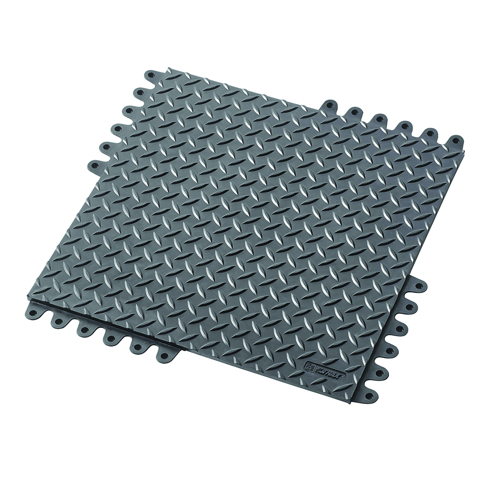 Other view of Interclean 80570S1818BL Notrax De-Flex Natural Rubber Modular Mat - Black - 45x45cm