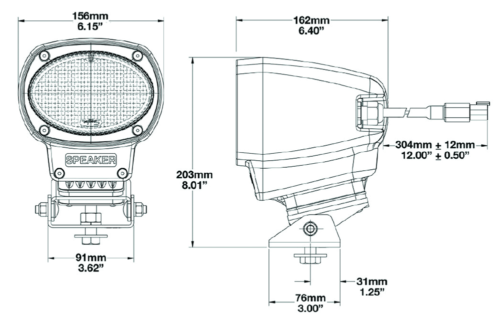 Other view of J.W.SPEAKER J.W. Speaker 9720 - HID Work Lamp 24V 35W Spot - 1703161