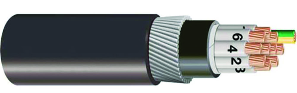 Other view of Generic Cable - Control Steel Wire Armoured - 1.5MM - 7/050 6C+E Black Sheath - CBL1.56CECONABK