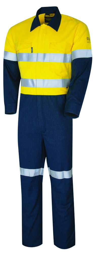 Other view of Tru Workwear - Overall Long Sleeve - FR HRC2 - BW2570T1 - Yellow/Navy - 112S - BW2570T1YN112S