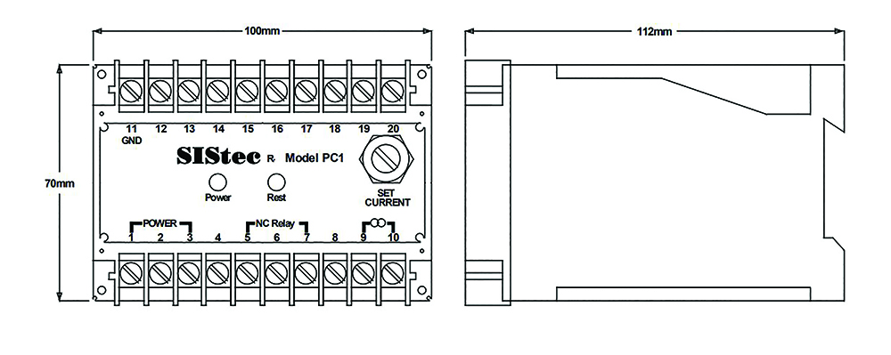 Other view of SIStec  PC-1 24VAC/DC Pump Cycling Controller