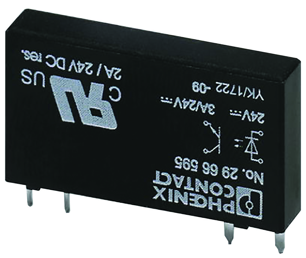 Other view of PHOENIX CONTACT 2966595 Miniature Solid-State Relay - OPT-24DC/ 24DC/ 2 - 1 N/O Contact - Input: 24 V DC - Output: 3 ... 33 V DC/3 A