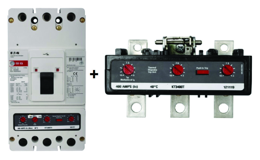 Other view of Eaton - Circuit Breaker Frame + Trip Unit - Seriec C - Frame K - 400 Amp - KW3400F+KT3400T