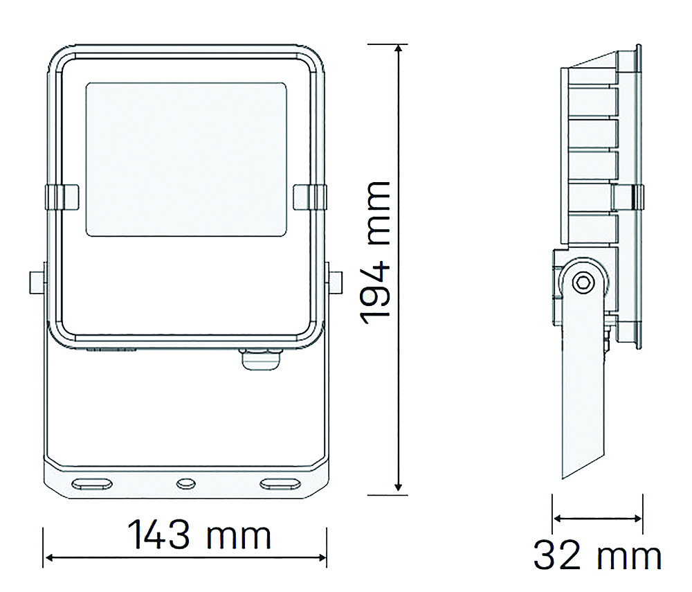 Other view of HANECO LIGHTING Haneco - Stax - 20W - Led Ultra Slim Floodlight - Black - 5000K - STAX20WB5K