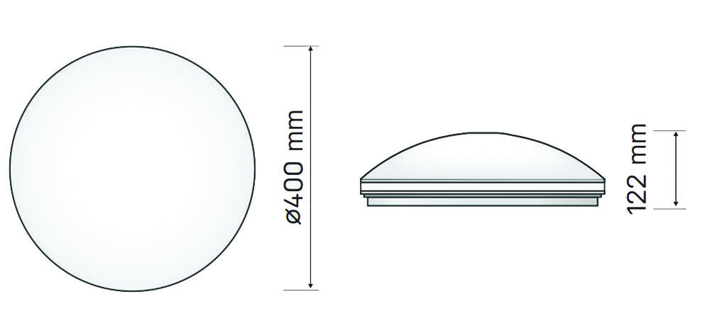 Other view of HANECO LIGHTING Haneco - Pluto - Oyster - LED 25W - 3000K/4200K/5700K - IP54 - Intellisensor - White - CL25W400WP-MUL-SS - 2000119