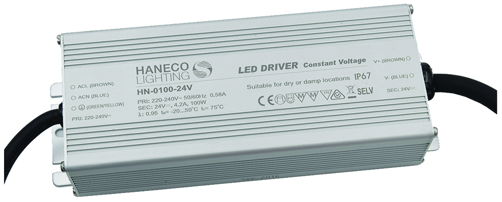 Other view of HANECO LIGHTING Flexion 2000613 Non-Dimmable Constant Voltage Driver - 24V 0-100W IP67 - HN-0100-24V