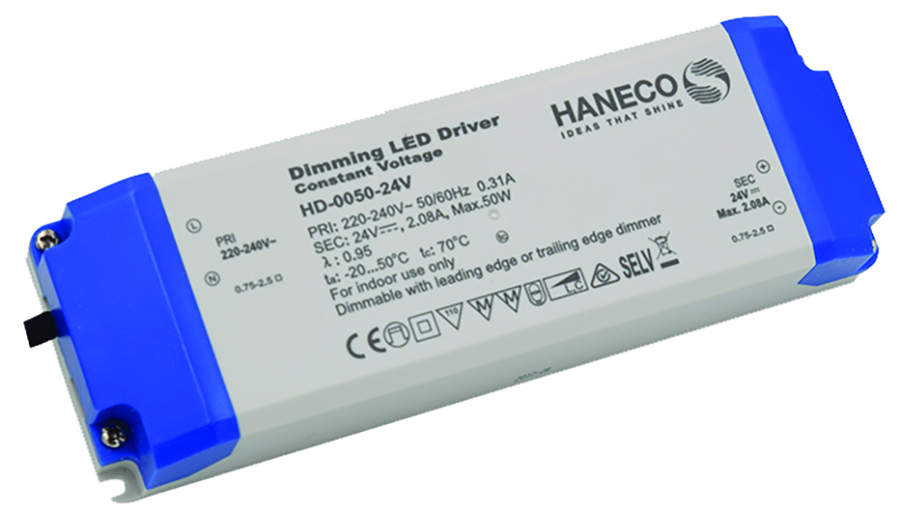 Other view of HANECO LIGHTING Flexion 2000829 Phase-cut Dimmable Constant Voltage Driver - 24V 50W - HD-0050-24V