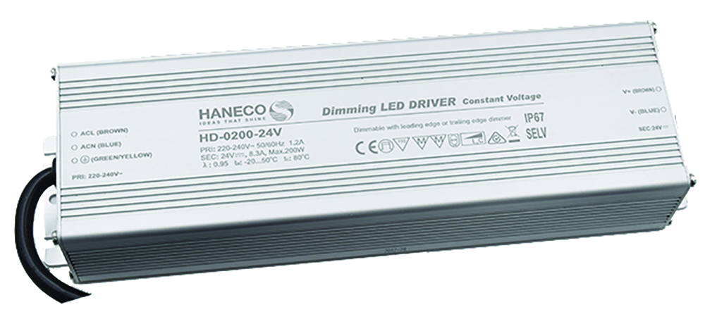 Other view of HANECO LIGHTING Flexion 2000830 Phase-cut Dimmable Constant Voltage Driver - 24V 200W - HD-0200-24V