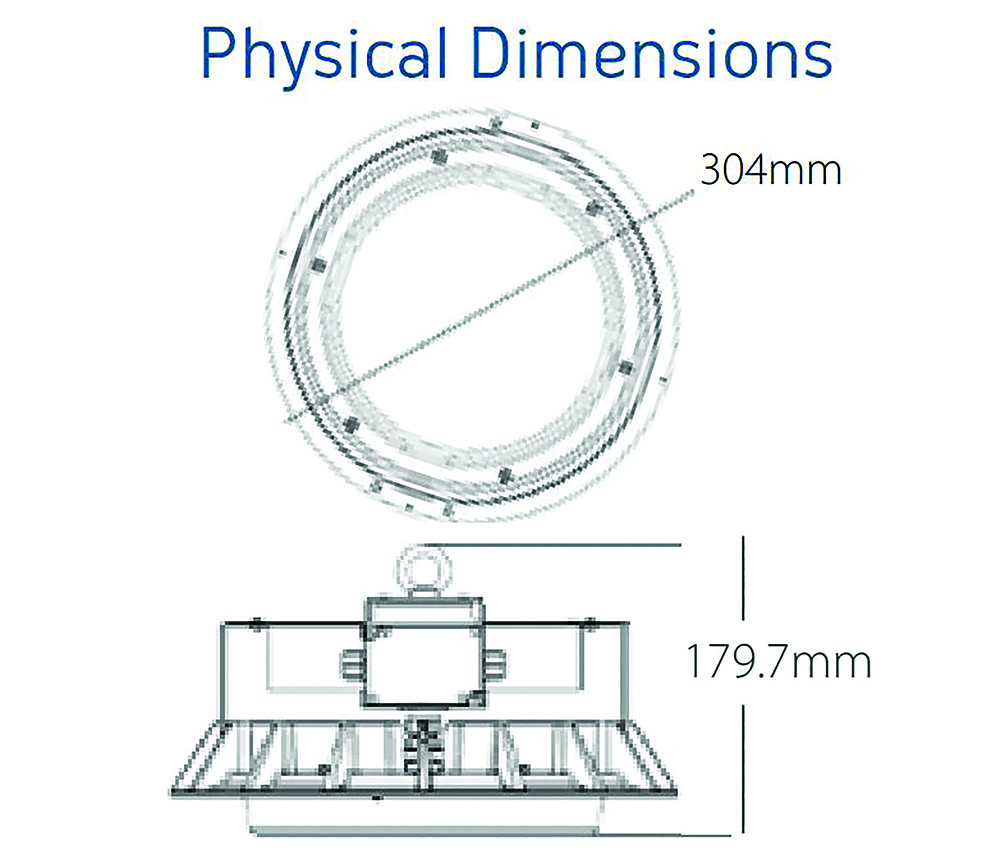 Other view of primo - LED High Bay - 21K - IP65 - 125W - 21,000lm - 1-10V - Dimmable - HP21K125