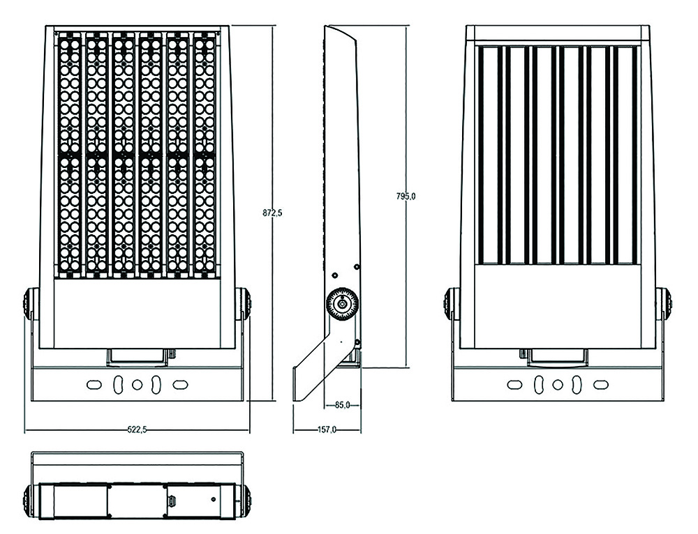 Other view of tigerlight - Floodlight - LED Mega - U-Bracket - 720W - IP67 - 91,630lm - 5000k - FLD720L-XXX