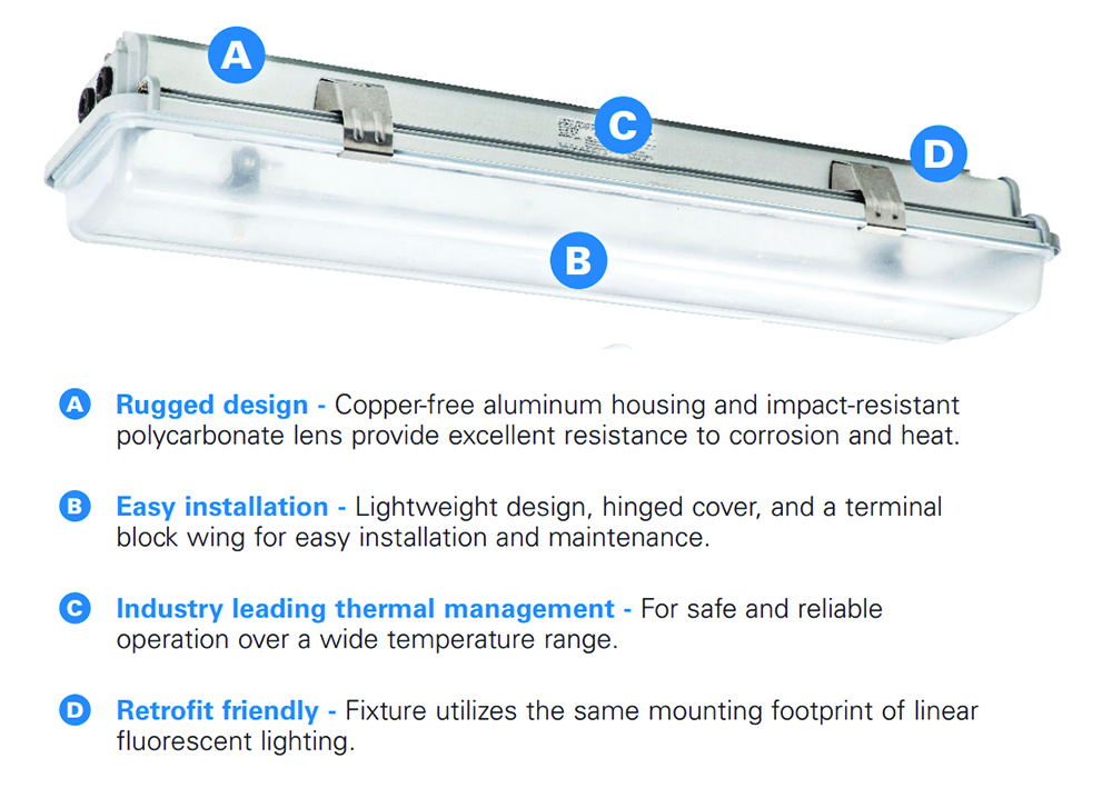 Other view of CROUSE-HINDS - LED Lighting - PLLE Linear - Harsh & Heavy Industrial Area - 30W 735mm 5700k 3000lm - PLLE-2-C2-3L-2/6-220-N - CCL1652802