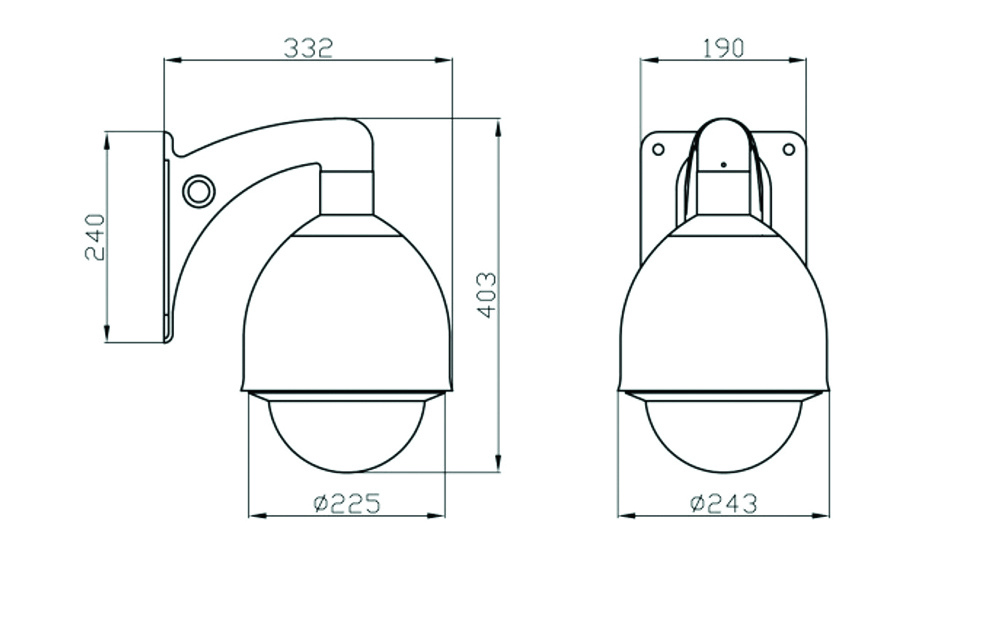 Other view of Crouse-Hinds - HD IP PTZ Dome Camera Station - 20W - Stainless Steel - IP68 - 40DegC to + 60DegC - YHV60