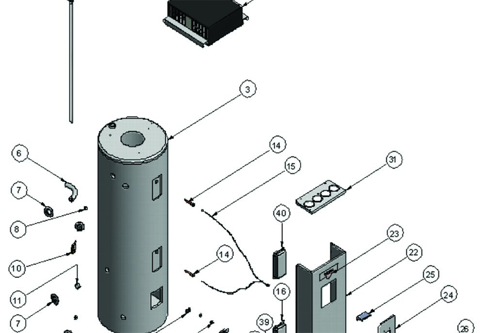 Other view of Rheem 221914 Anode Magnesium - Black - M2 x 1153mm - For 125l 250l Electric and 135l Gas Storage Heater