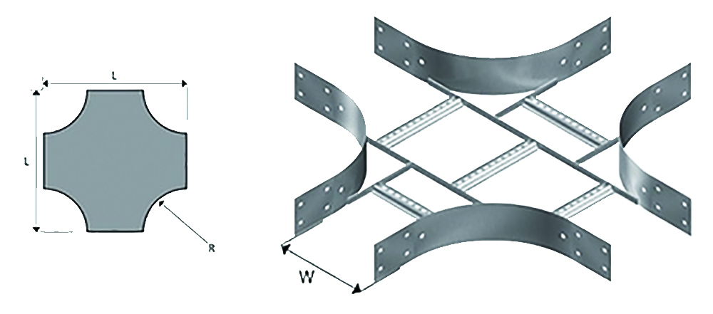 Other view of EzyStrut N3C4504H NEMA - 3 Cable Ladder Cross HDG - 450mm