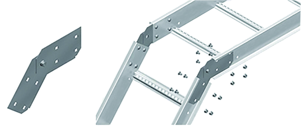 Other view of EzyStrut N3SKH NEMA - 3 Cable Ladder Vertical Splice Plate HDG - SS - 450mm