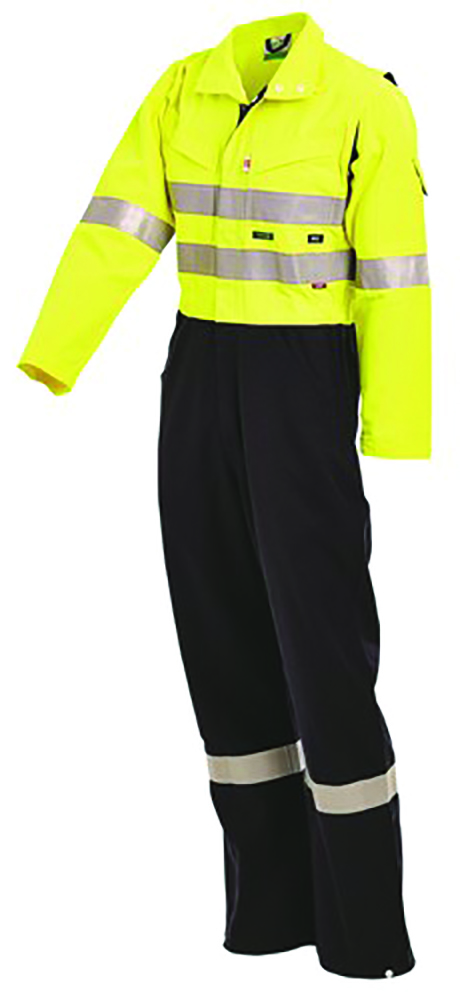 Other view of PARAMOUNT SAFETY PRODUCTS Workit 4621YN92ST Coveralls - Westex (FR) - Yellow/Navy - 92ST