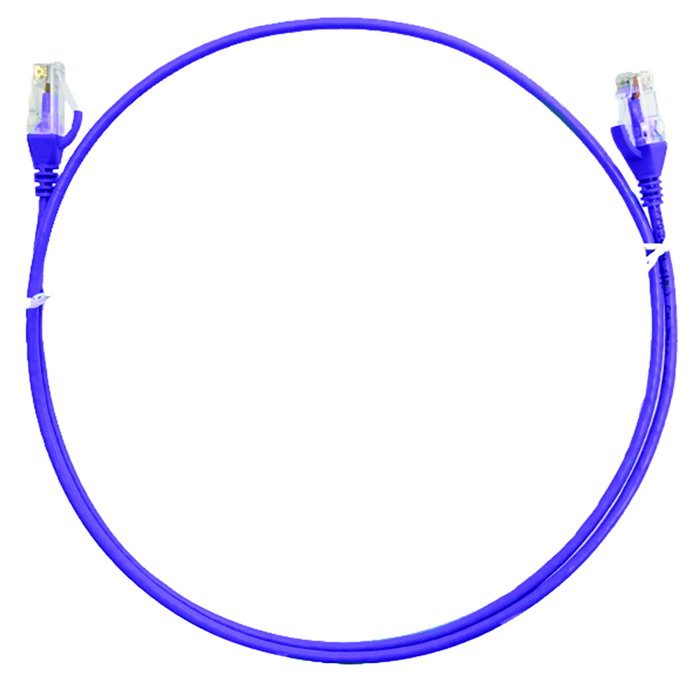 Other view of 4Cabling 004.004.4005 2m Cat 6 Ultra Thin LSZH Ethernet Network Cables: Purple