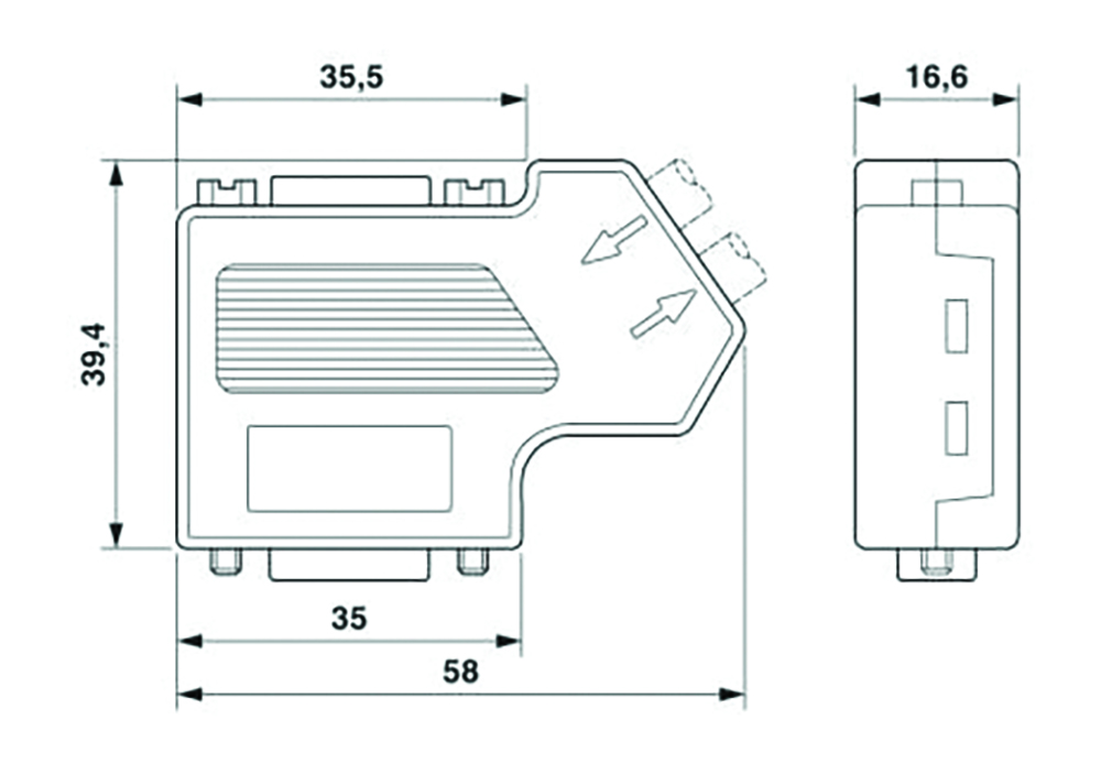 Other view of Phoenix Contact 2708232 D-Sub bus connector - Subcon-Plus-PROFIB/SC2