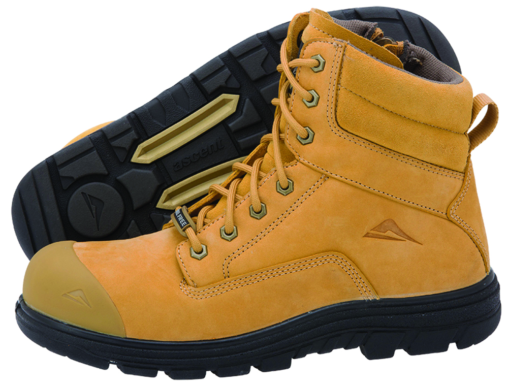 Other view of Ascent 129468 Alpha 2 Safety Boots - Electric Hazard Resistant - Lace Up Zip - Wheat - US10/UK9