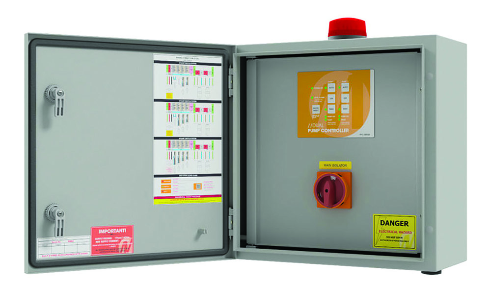 Other view of MATelec FPC-30220-SMS Dual Pump Controller - 1 Phase 18 Amp c/w SMS/GSM