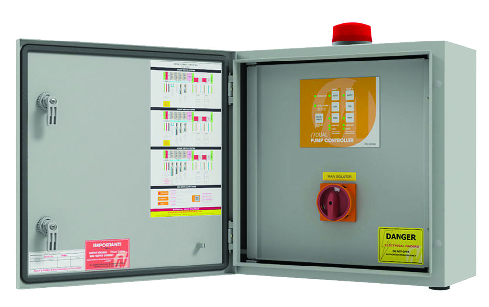 Other view of MATelec FPC-30240-SMS Dual Pump Controller - 3 Phase 18 Amp c/w SMS/GSM