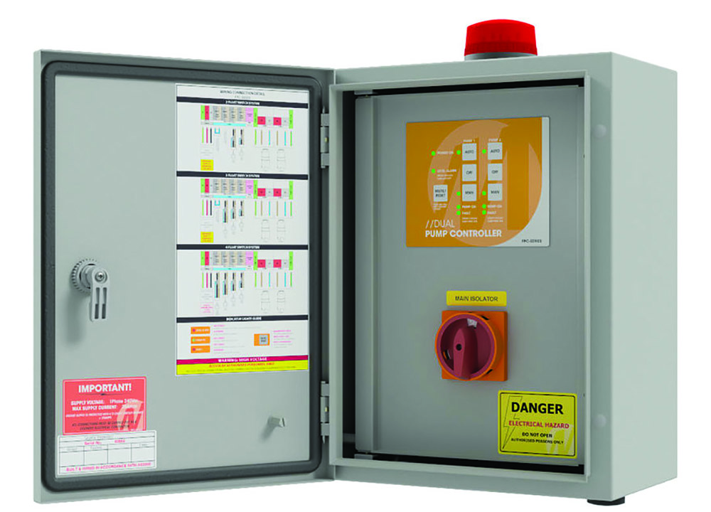 Other view of MATelec FPC-32020-B Dual Pump Controller - 1 Phase 18 Amp 4-6 Amp c/w RMC & 25mm Val