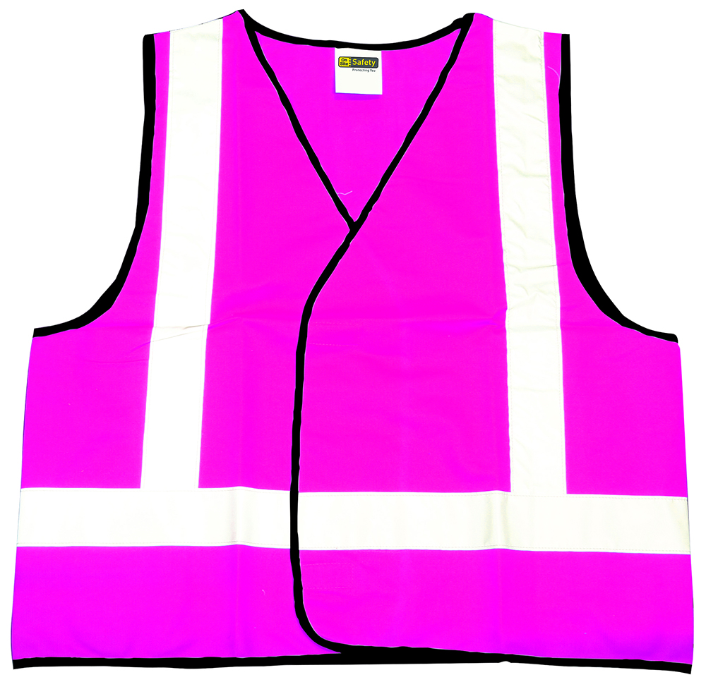 Other view of On Site Safety V006PHS Vest - High Visibility H-Pattern Reflective Tape - Night Only - Pink - S