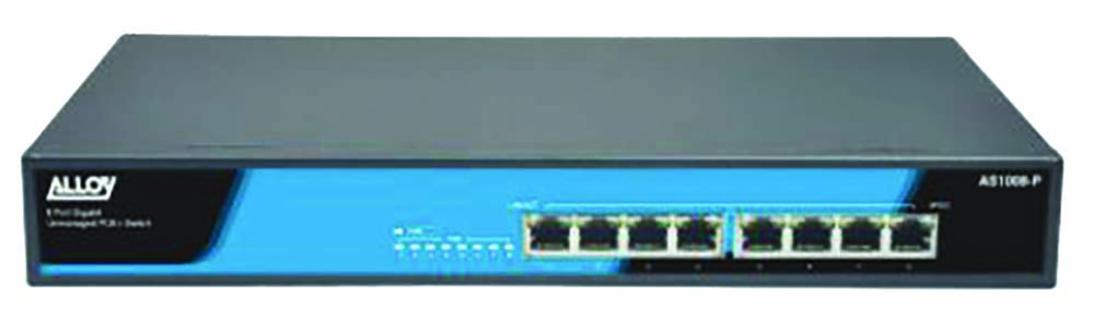 Other view of ALLOY AS1008-P PoE Switch - 8 Port Unmanaged Gigabit 802.3at - 150 Watts