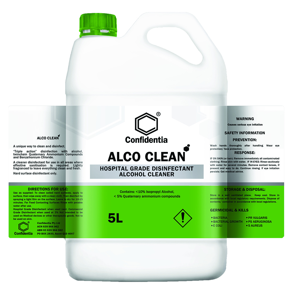 Other view of Confidentia Alco Clean - Hospital Grade Disinfectant - 5L